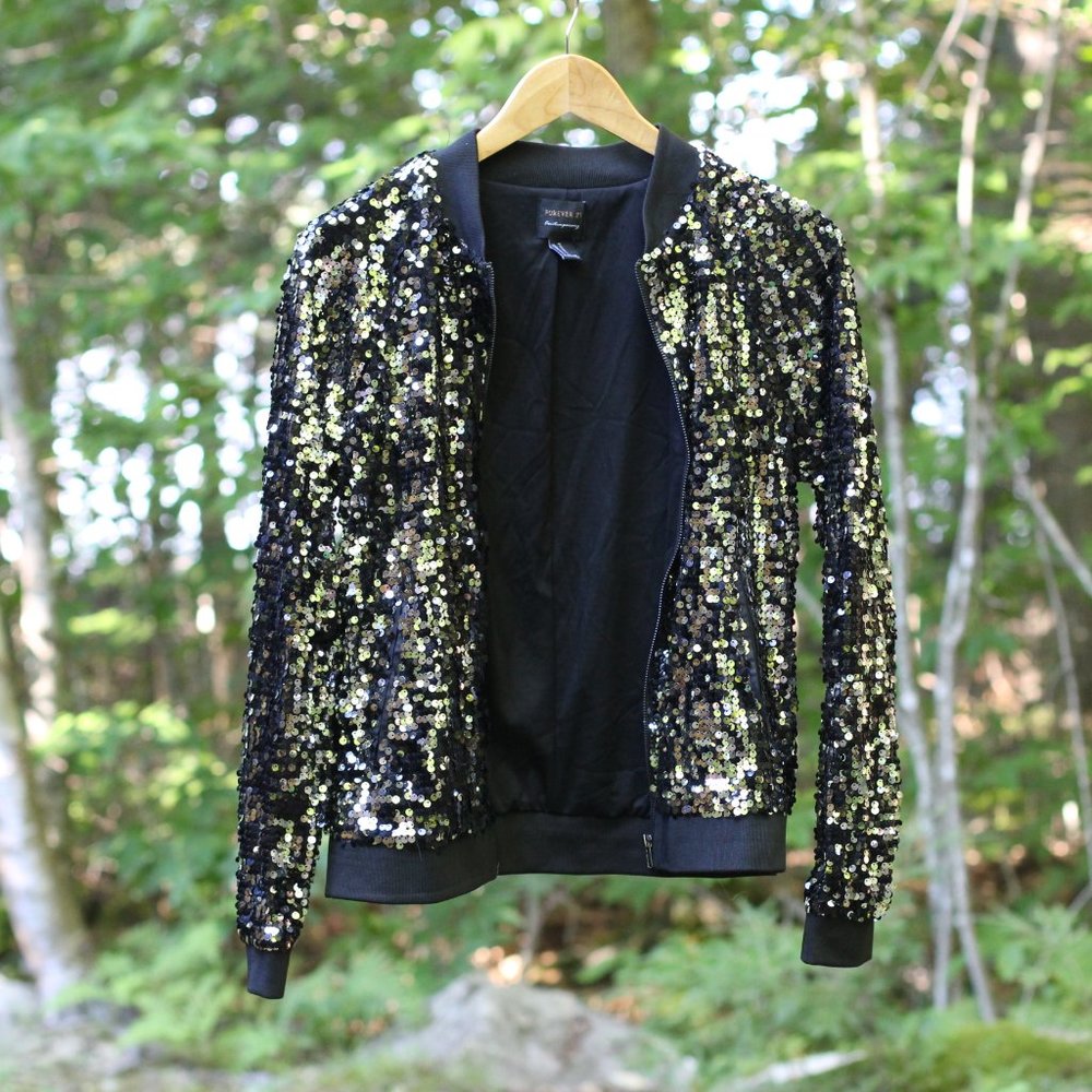 FOREVER 21 sequin bomber